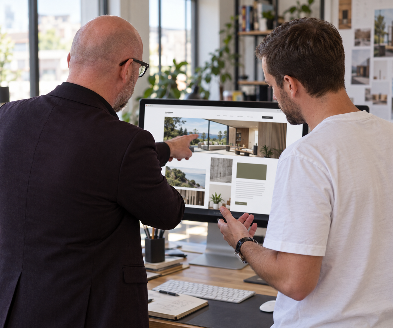 Gemeinsame Arbeit an einem Website-Projekt